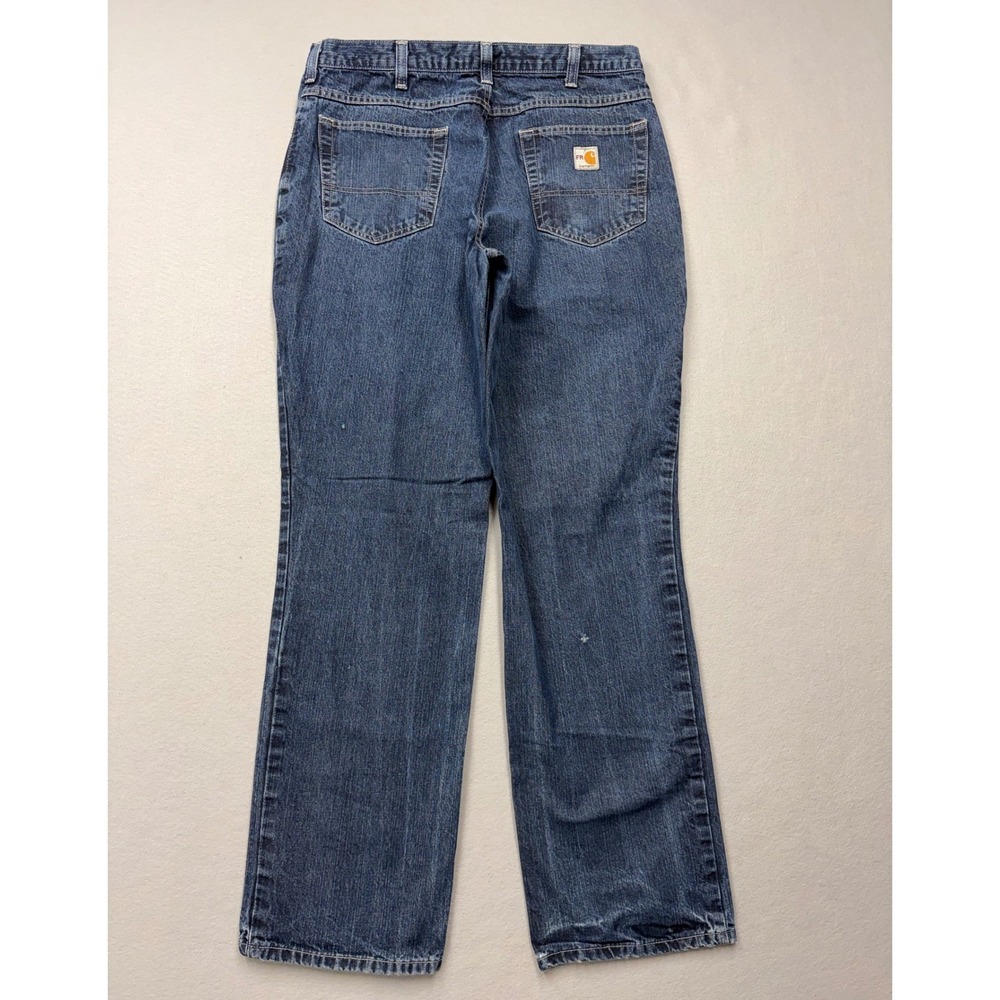 Carhartt FR Work Pants Men 36x34 Blue Denim Flame Resistant NFPA 2112 CAT 2